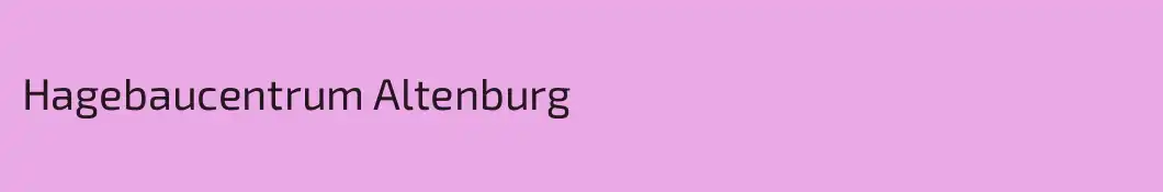 Hagebaucentrum Altenburg